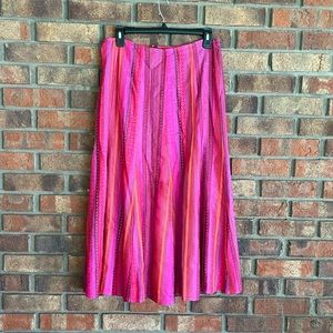 Stiletto Cotton Women’s Size 8 Circle Skirt Pink Colorful